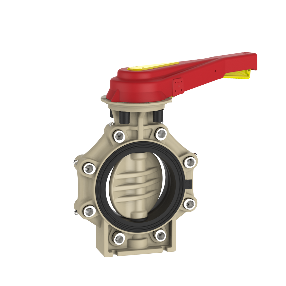 Praher K4 Series 2-Way Butterfly Valve w/lever op (lugged style) - Image 3