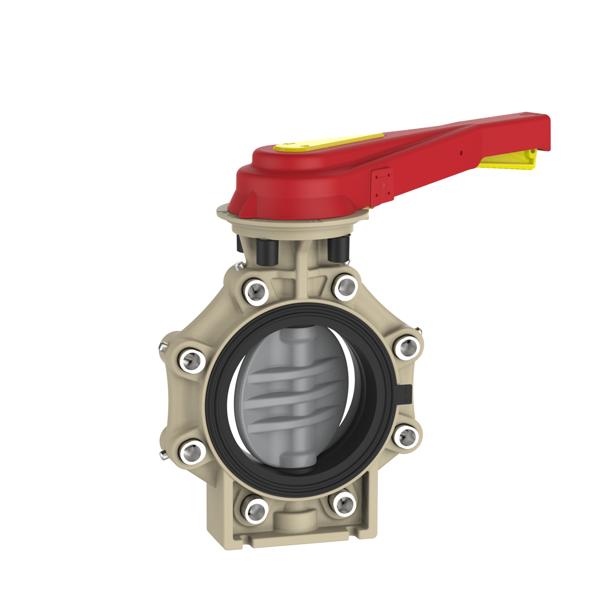 Praher K4 Series 2-Way Butterfly Valve w/lever op (lugged style) - Image 2
