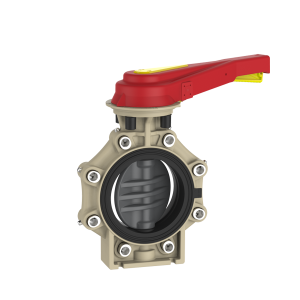 Praher K4 Series 2-Way Butterfly Valve w/lever op (lugged style)