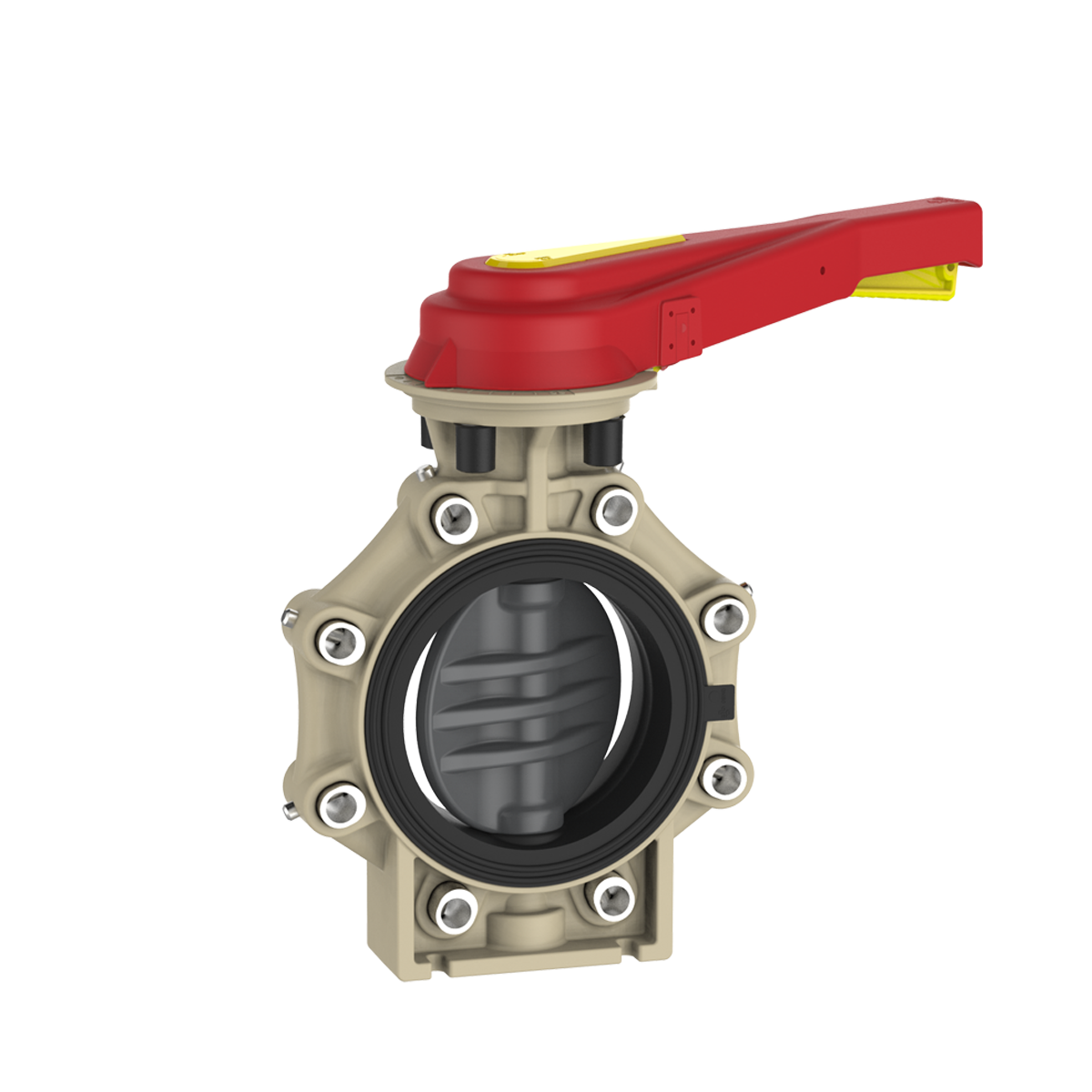 Praher K4 Series 2-Way Butterfly Valve w/lever op (lugged style)