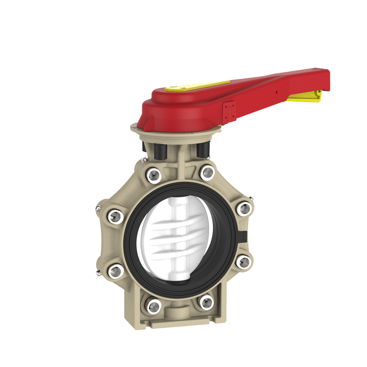 Praher K4 Series 2-Way Butterfly Valve w/lever op (lugged style) - Image 4