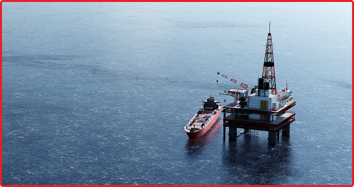 Off shore oil station